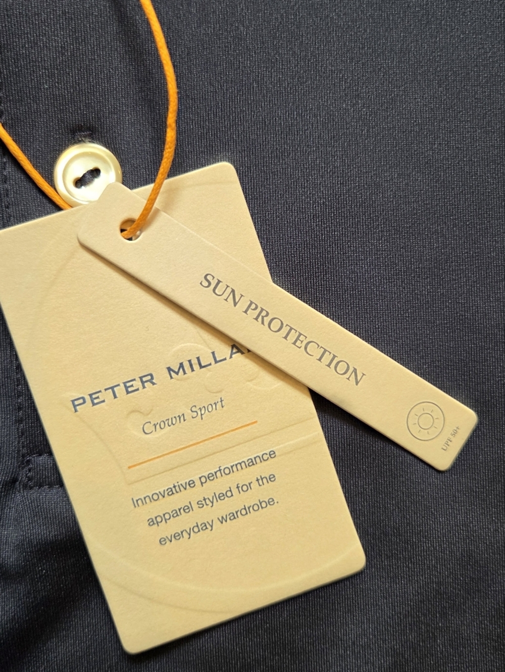 NWT Peter Millar Summer Comfort Navy Polo - XXL - UPF 50+ - Picture 6 of 8